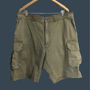 POLO BY RALPH LAUREN MENS KHAKI 100% COTTON CARGO SHORTS SIZE 40